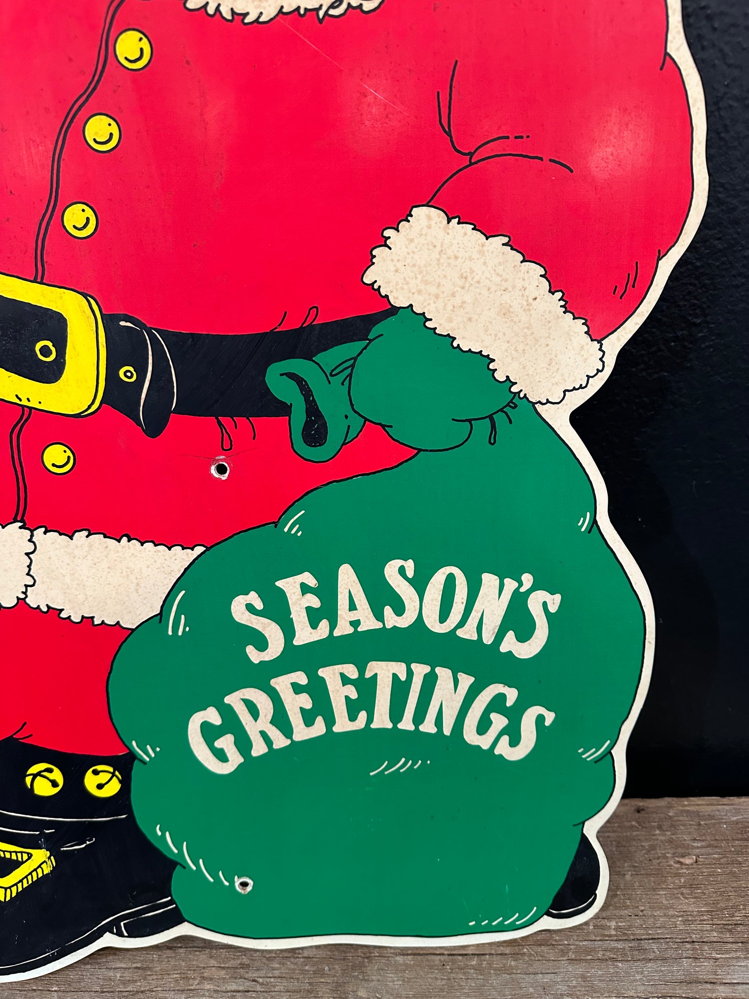 Vintage Santa “Season’s Greetings” Cutout