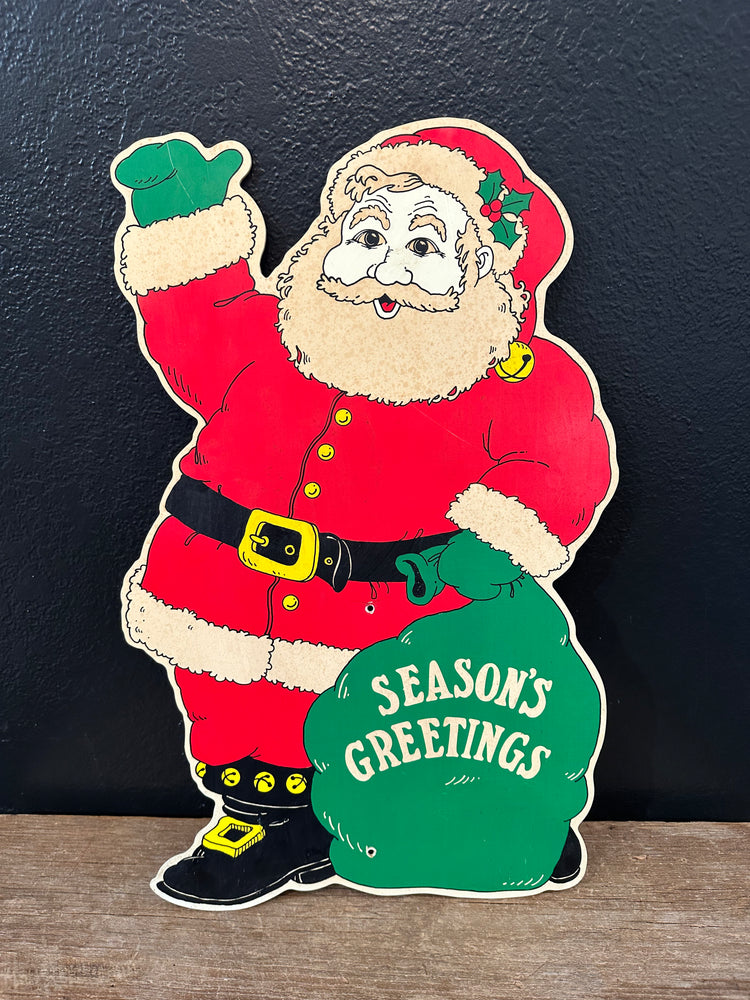 Vintage Santa “Season’s Greetings” Cutout