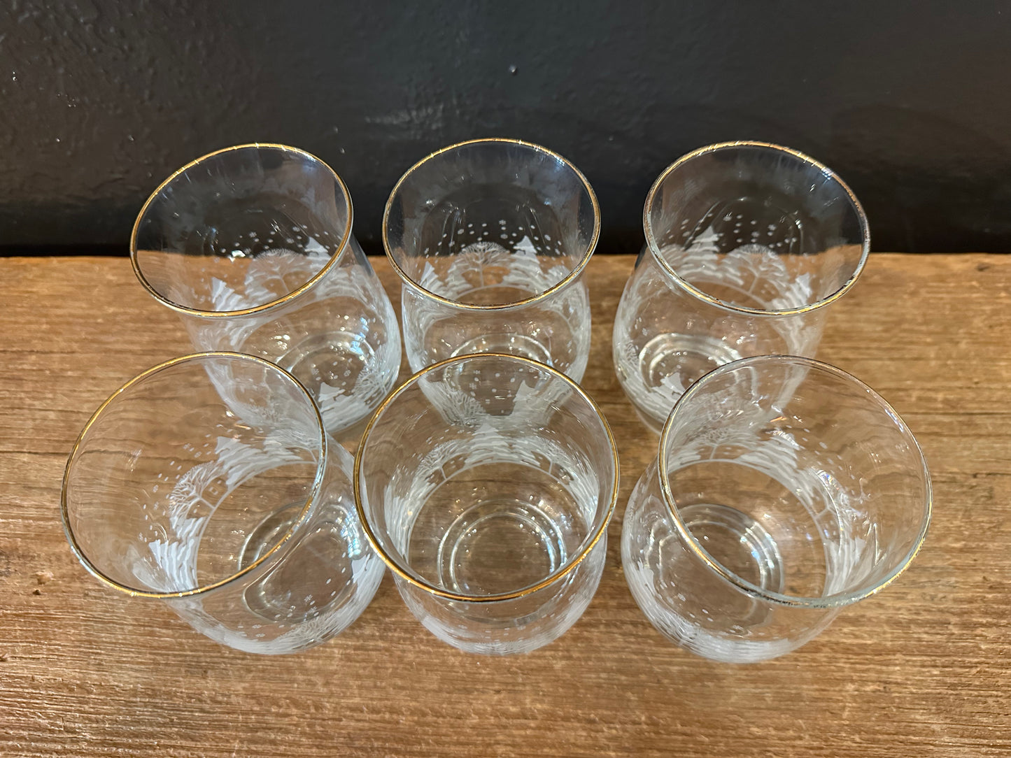 Vintage Winter Wonderland Glasses | Set Of 6