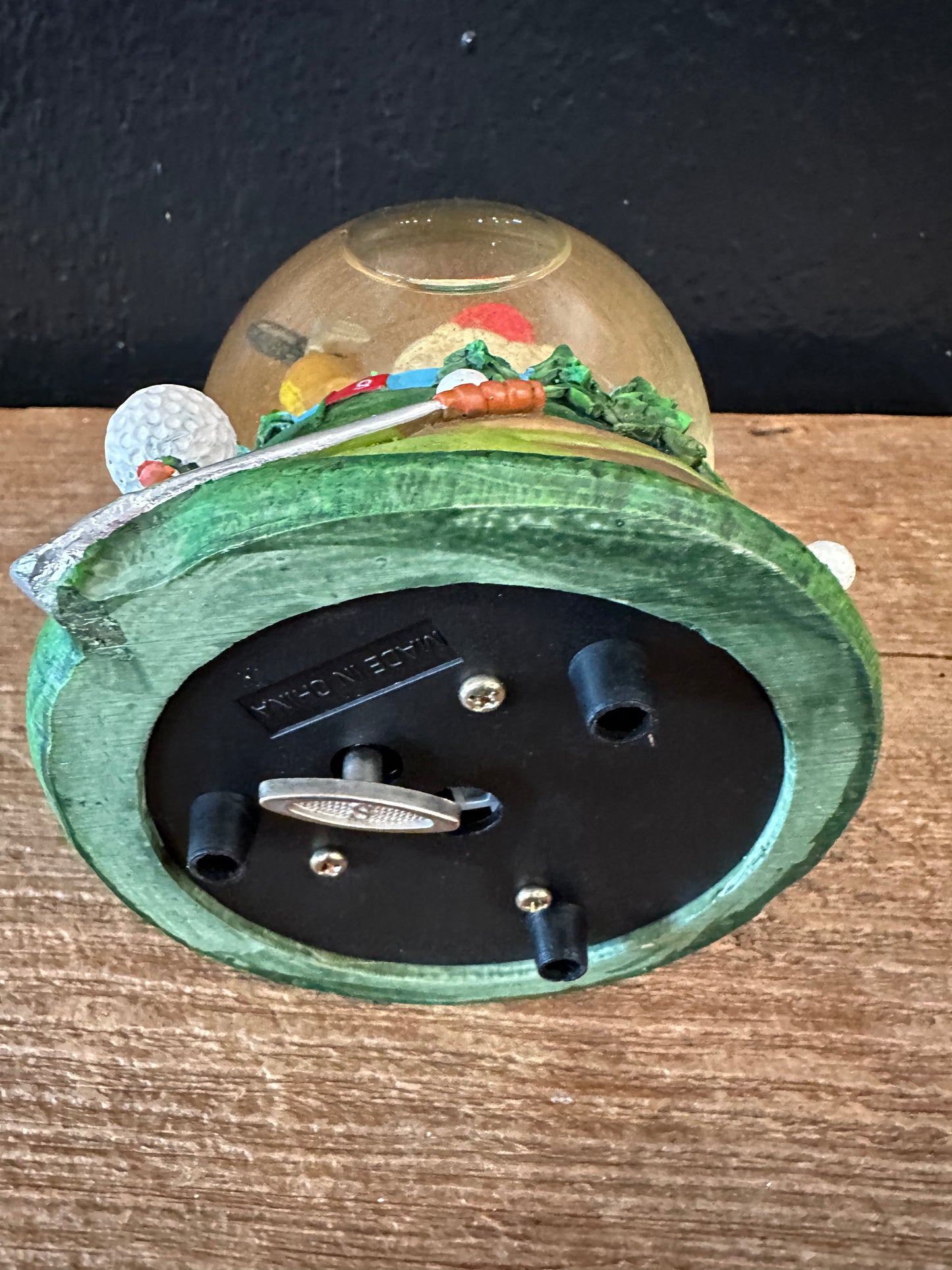Vintage Santa & Golf Themed Snow Globe