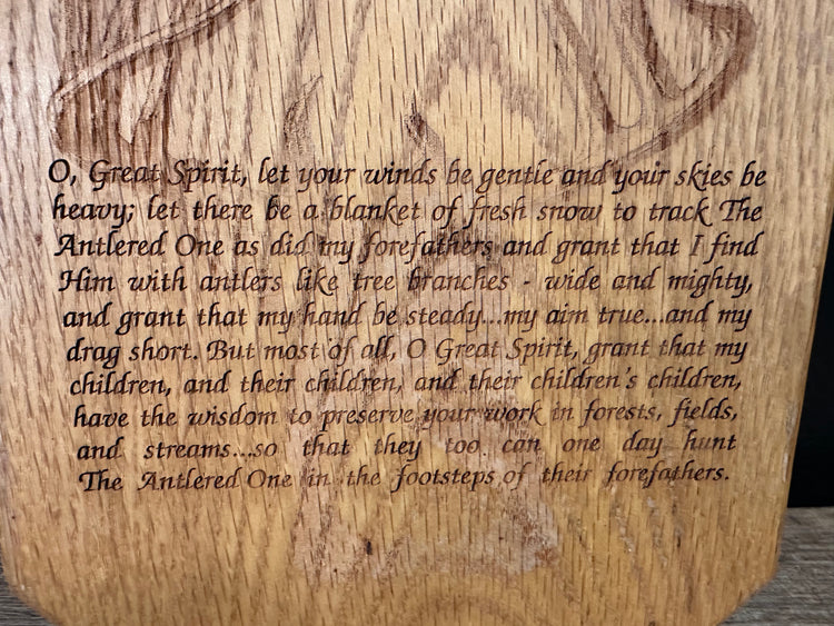 Deer Hunters Prayer Plaque
