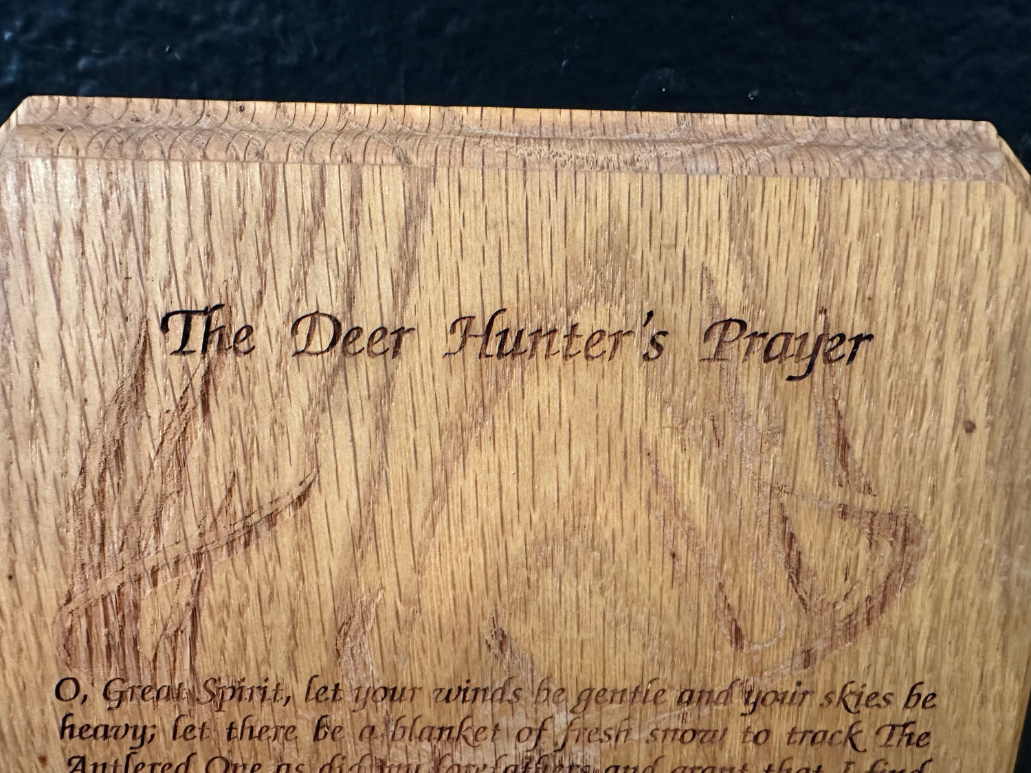 Deer Hunters Prayer Plaque