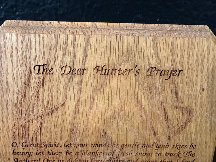 Deer Hunters Prayer Plaque