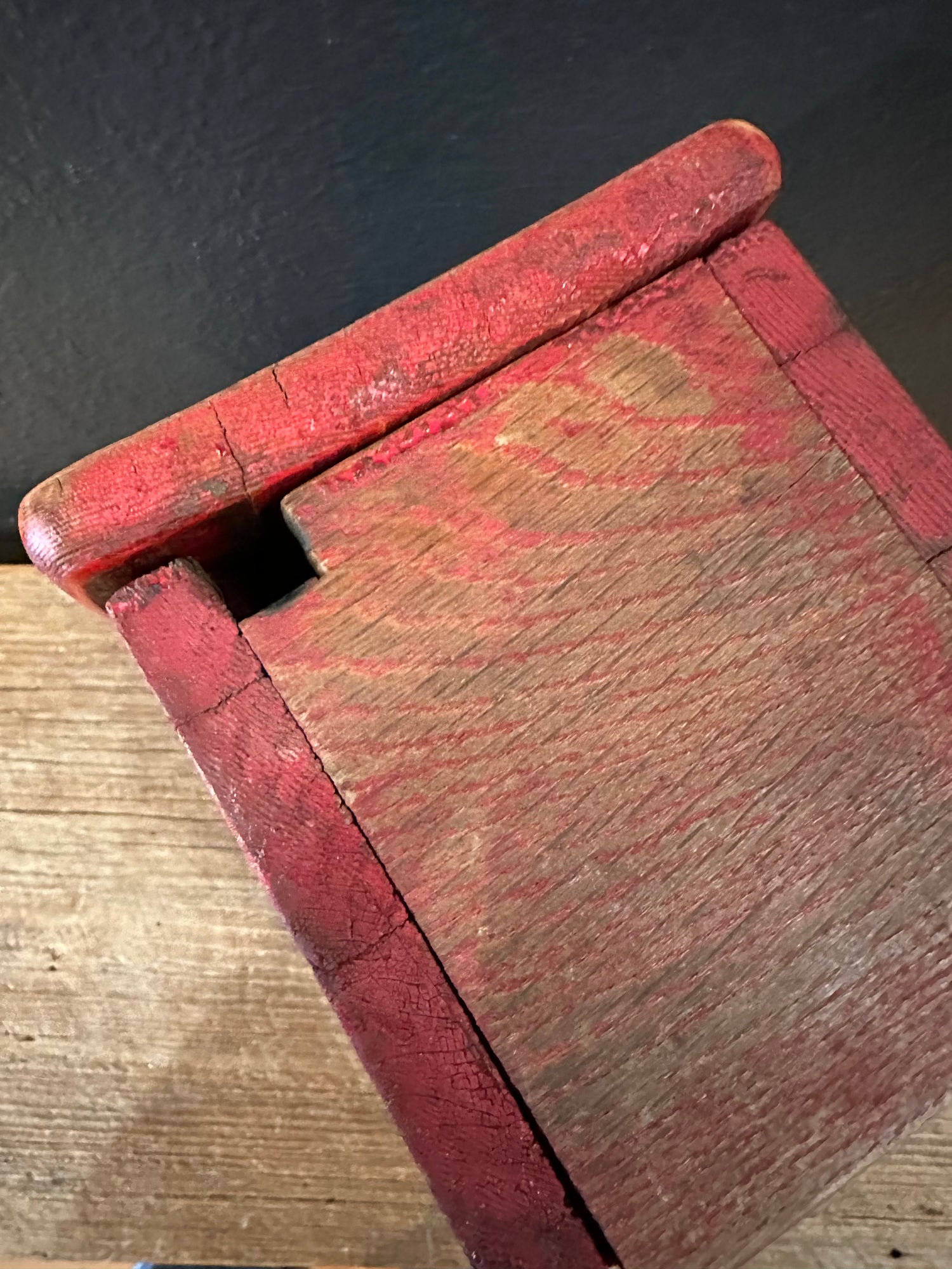 Primitive Red Box With Lid