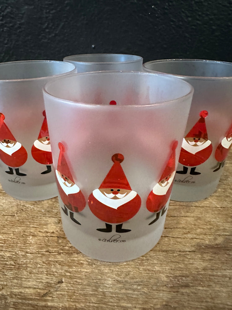Vintage Culver Fat Santa Glasses | Set Of Four
