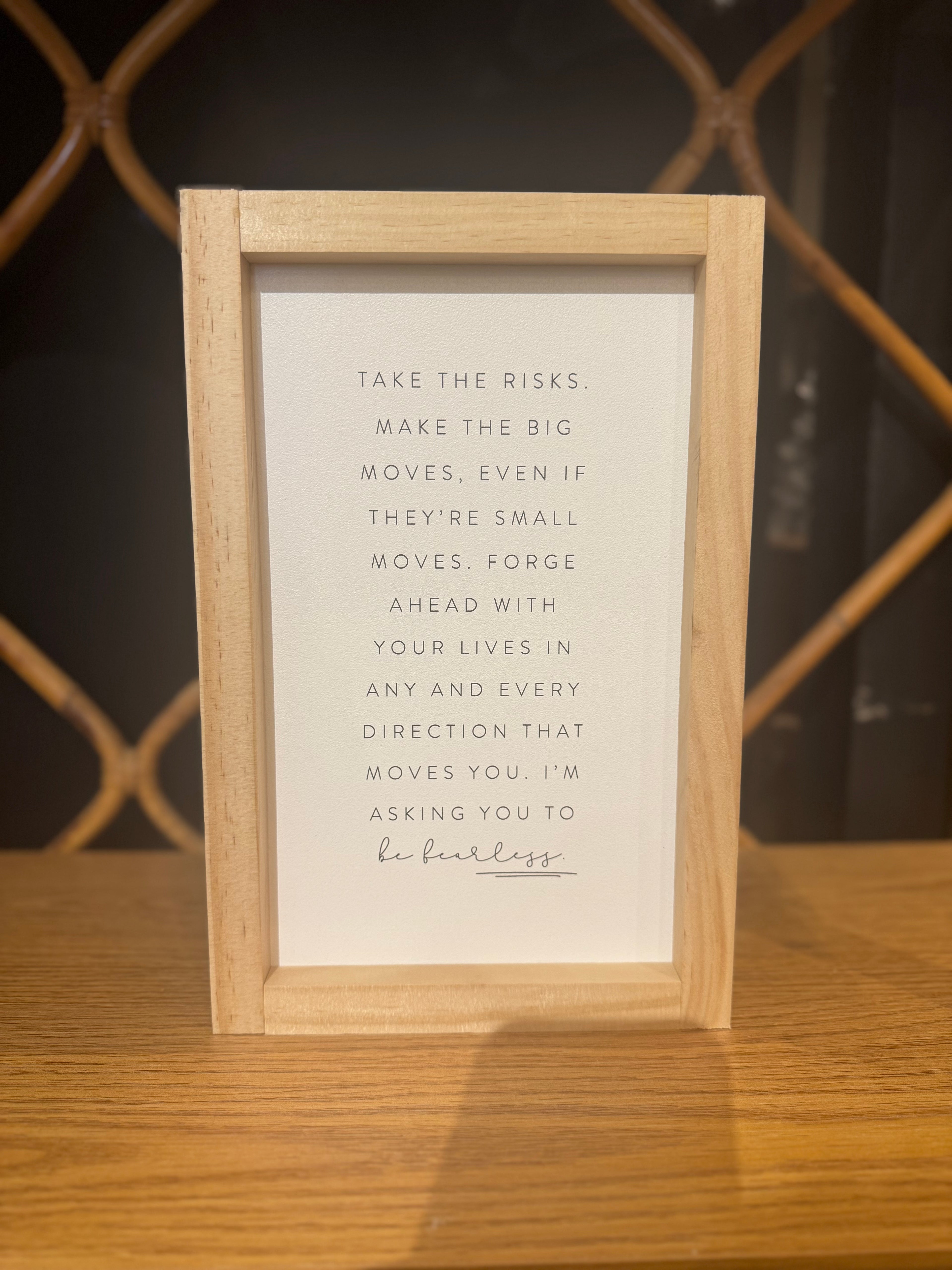 Take the Risks Sign