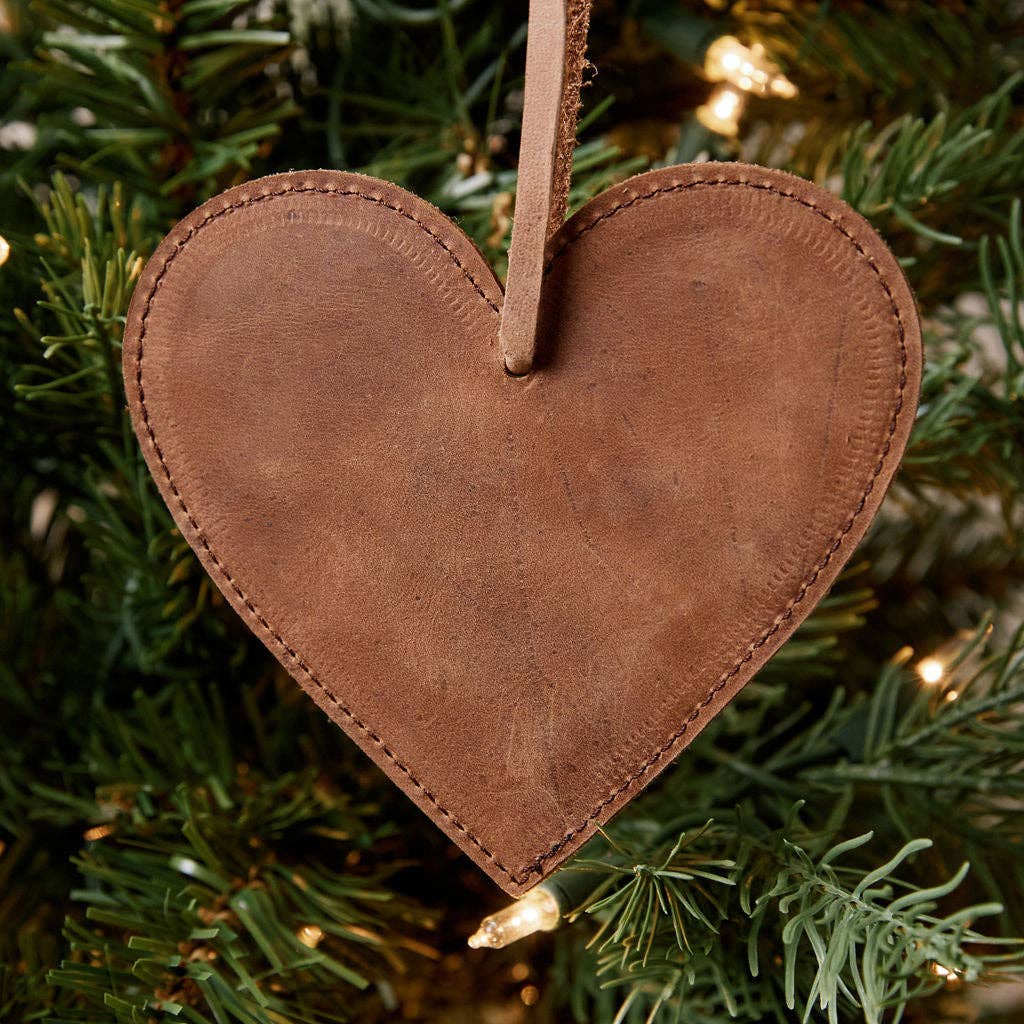 Leather Heart Ornament