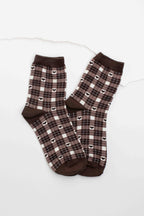 Plaid Heart Socks