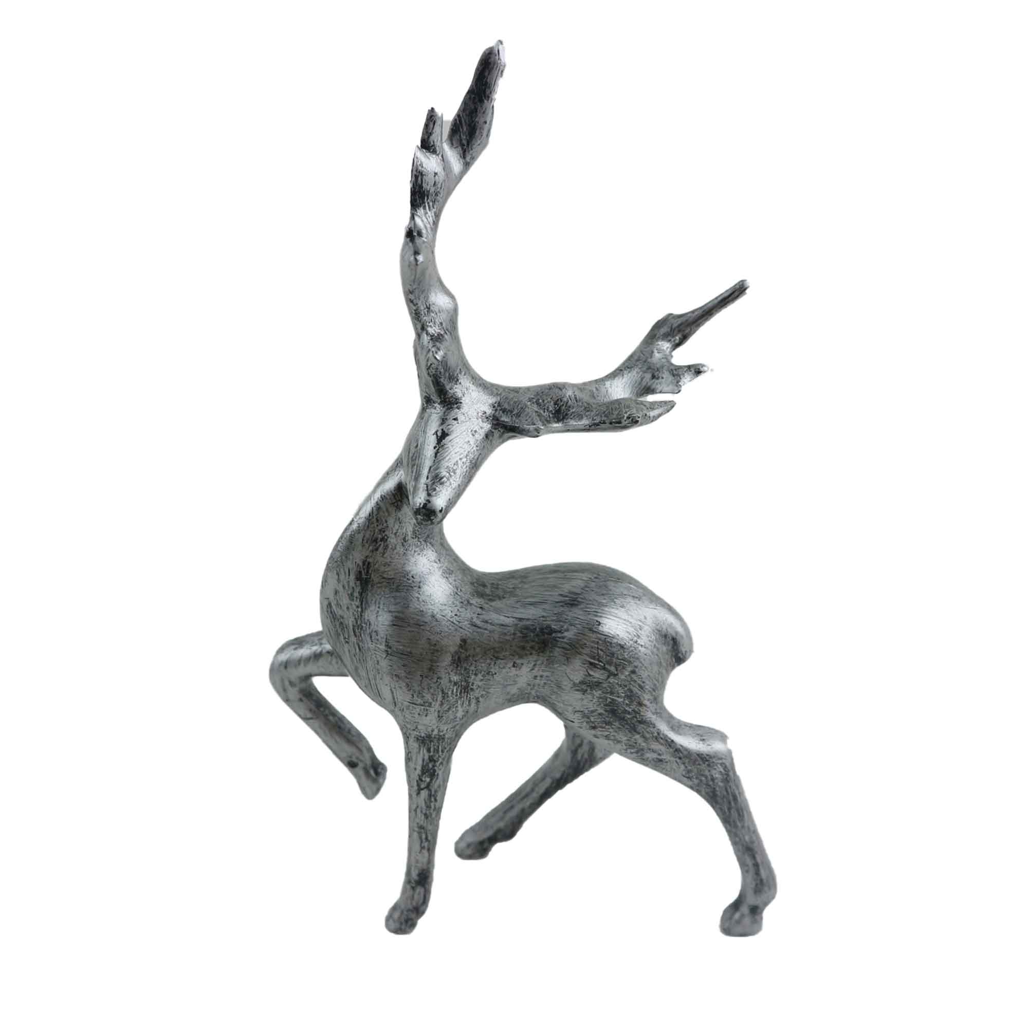 Silver Reindeer Ornament