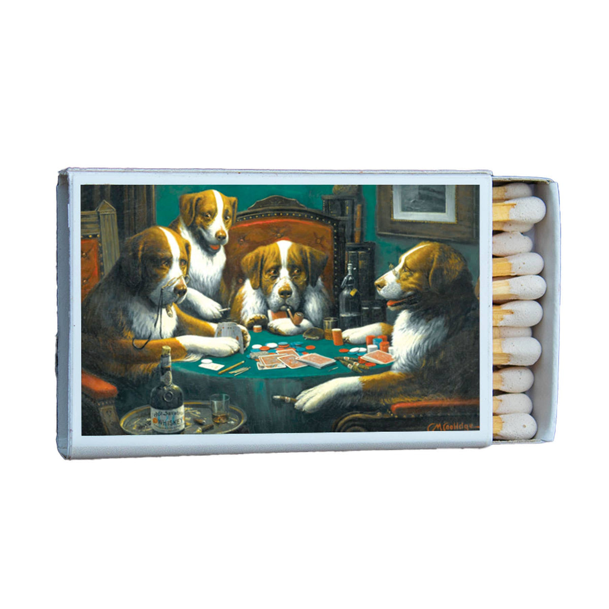 Matches Dogs Playing Poker