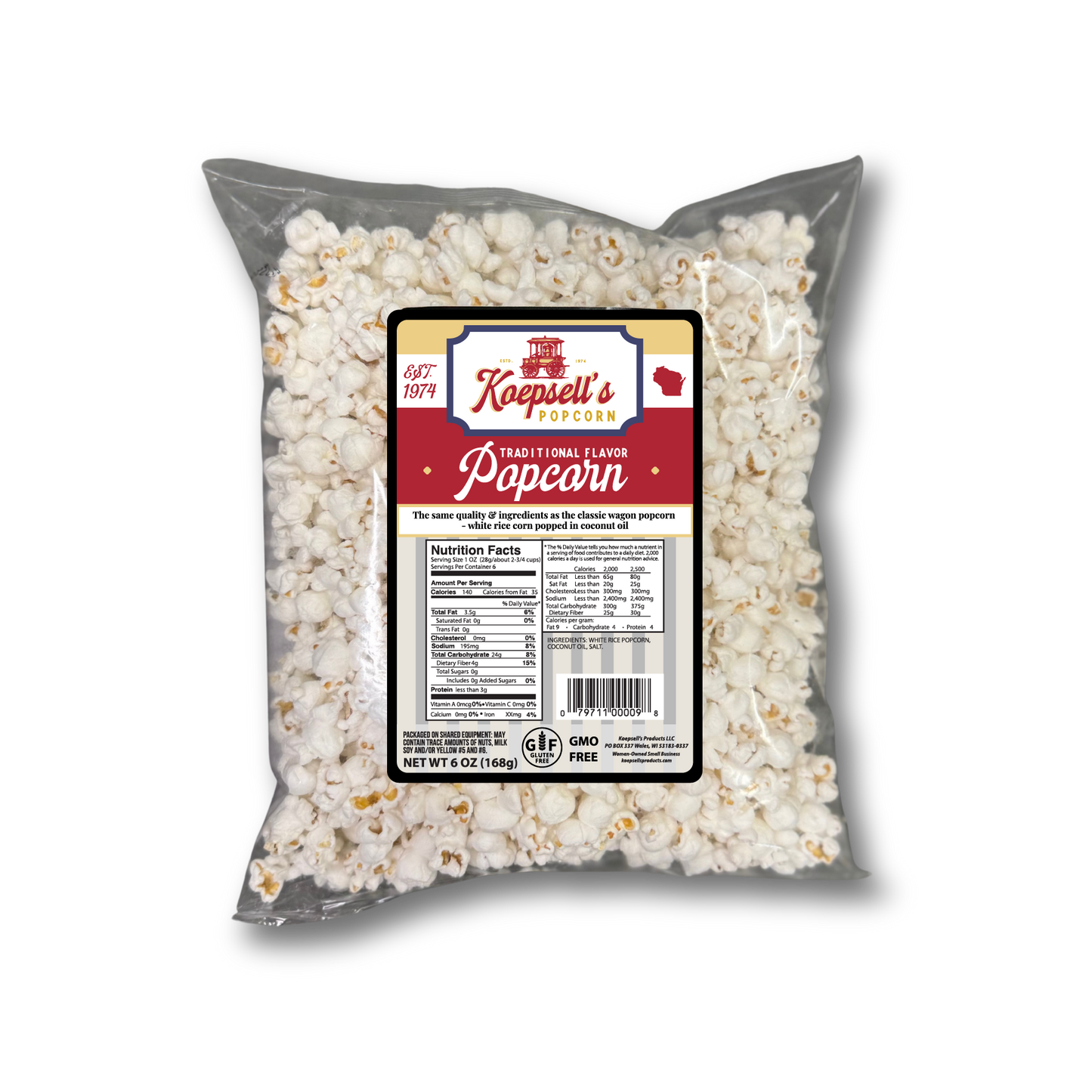Koepsell’s Traditional Popped Popcorn
