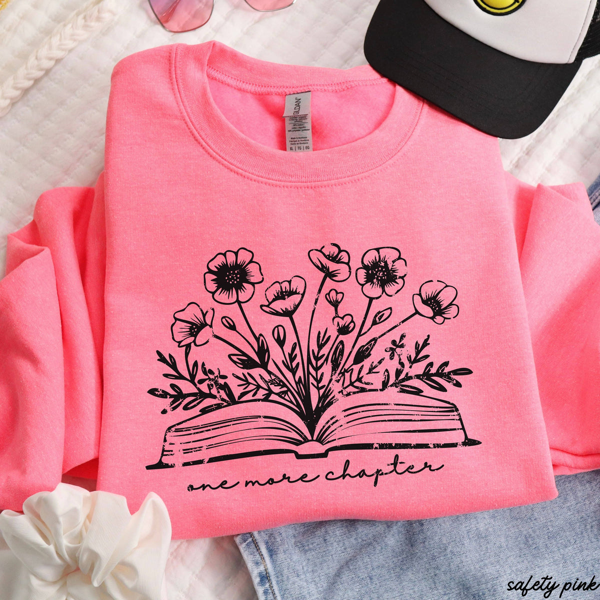 One More Chapter Floral Book Crewneck Sweatshirt