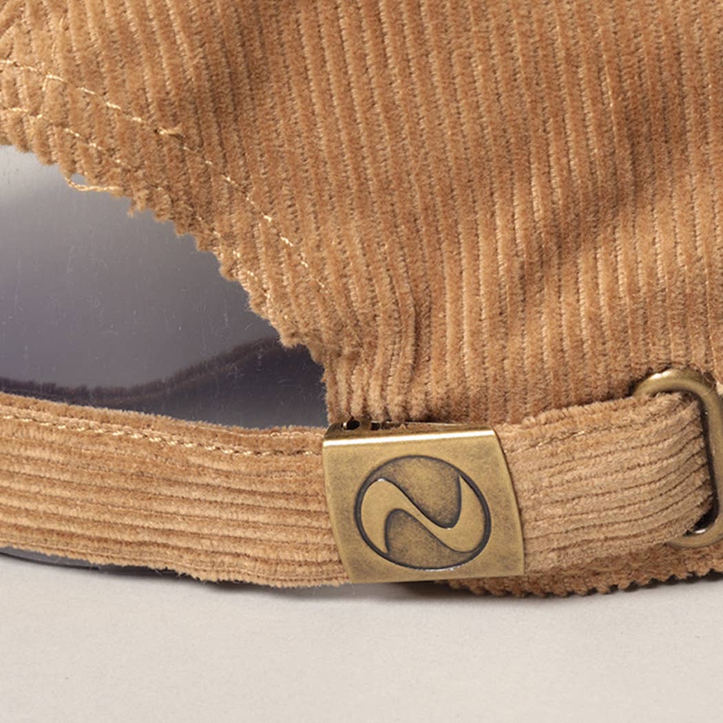 Coffee Embroidered Corduroy Hat