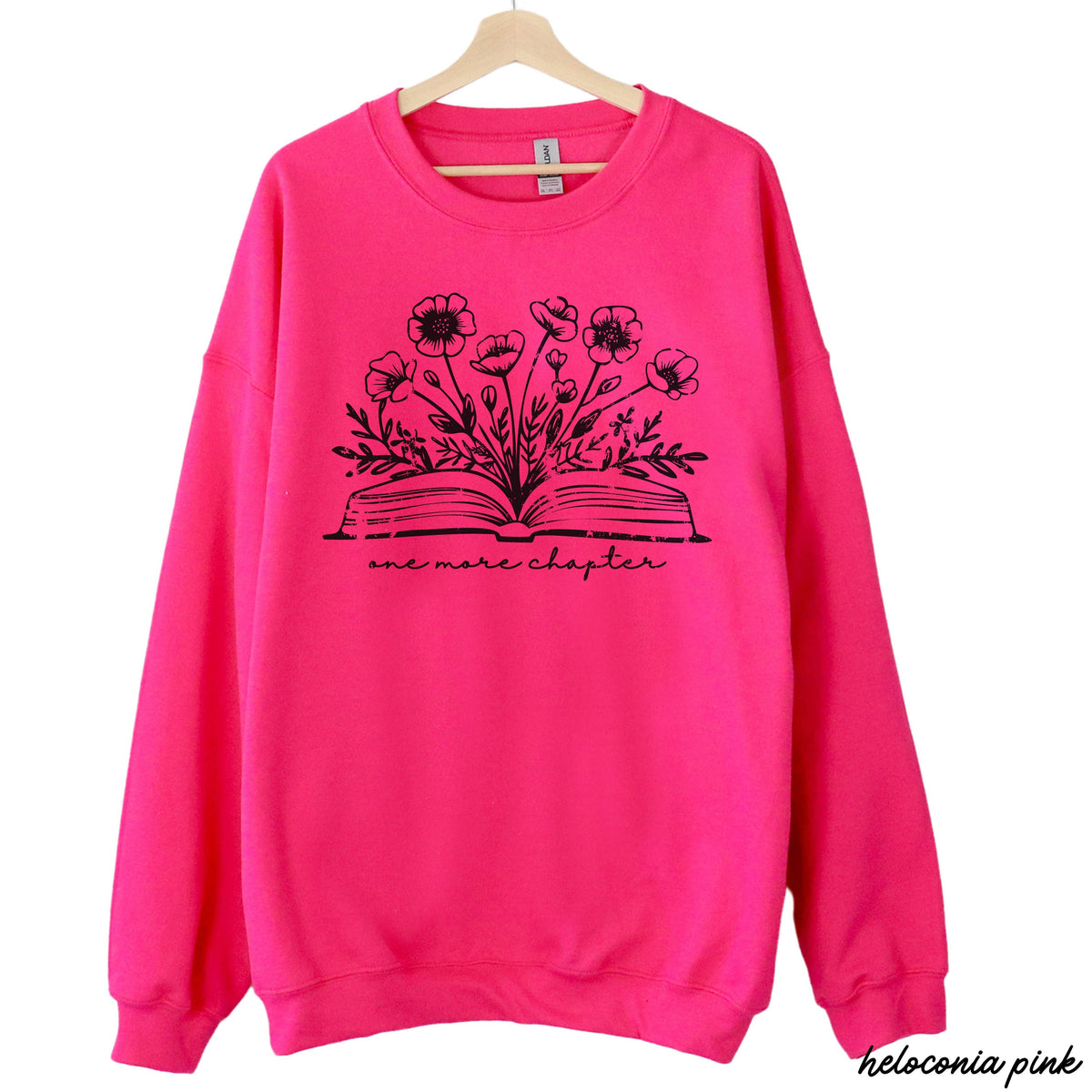 One More Chapter Floral Book Crewneck Sweatshirt