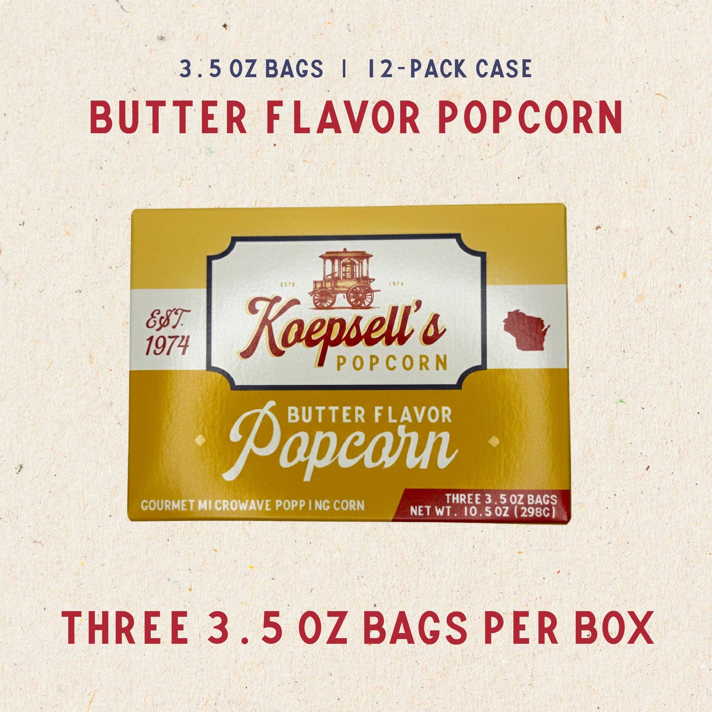 Koepsell's Butter Flavor Microwave Popcorn
