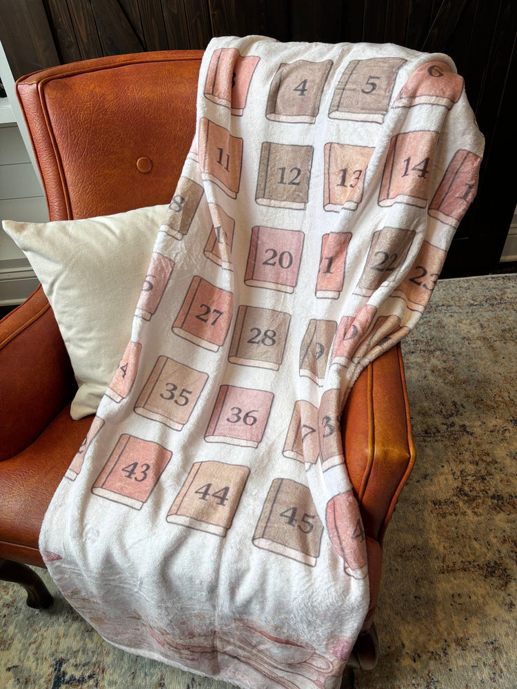 Book Counter Throw Blanket