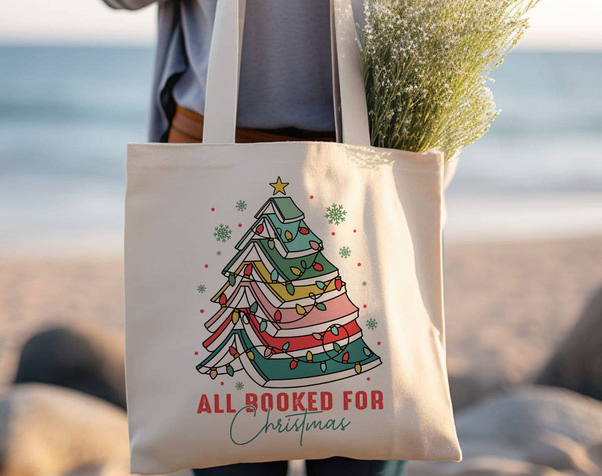 All Booked For Christmas Tote Bag