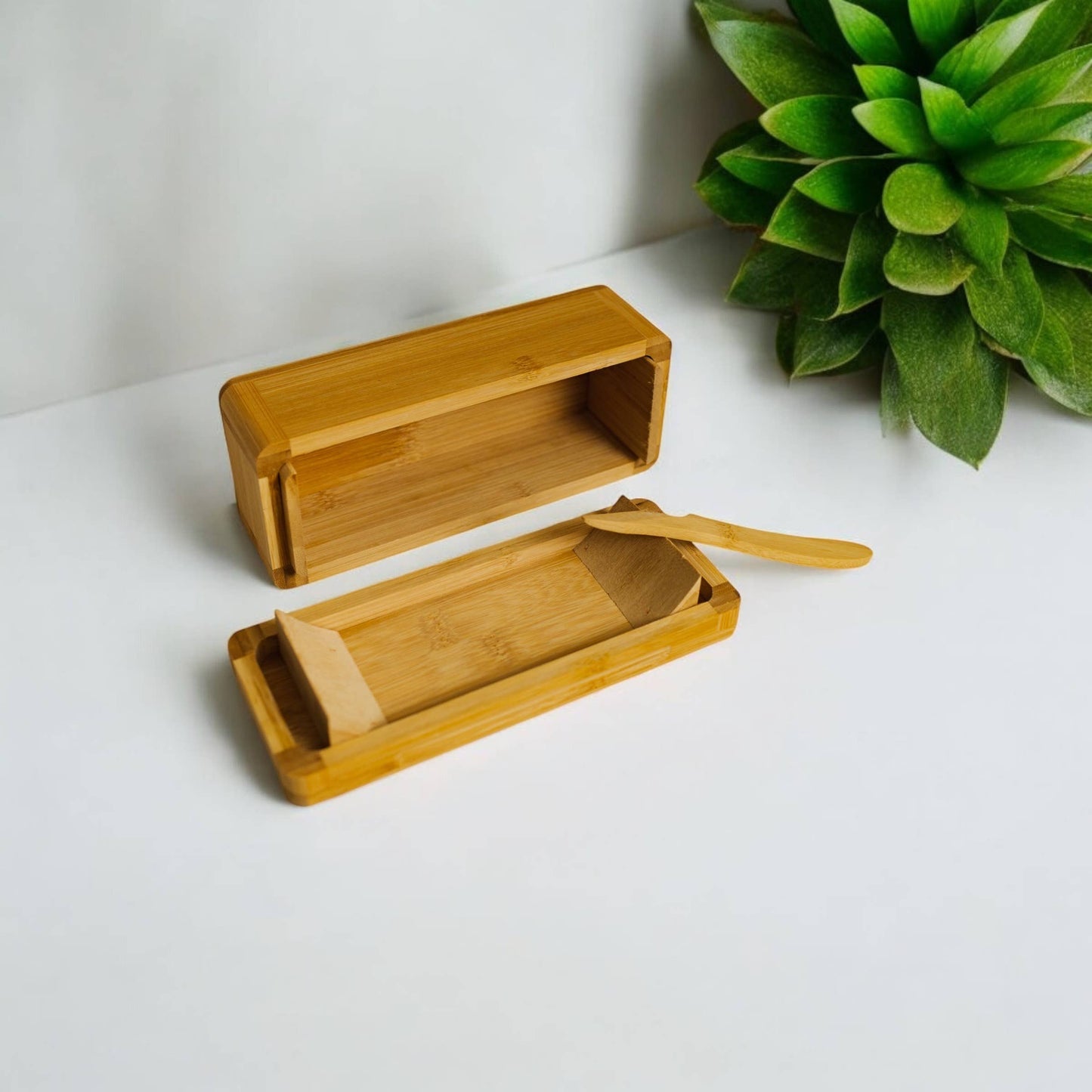 Bamboo Butter Box and Knife