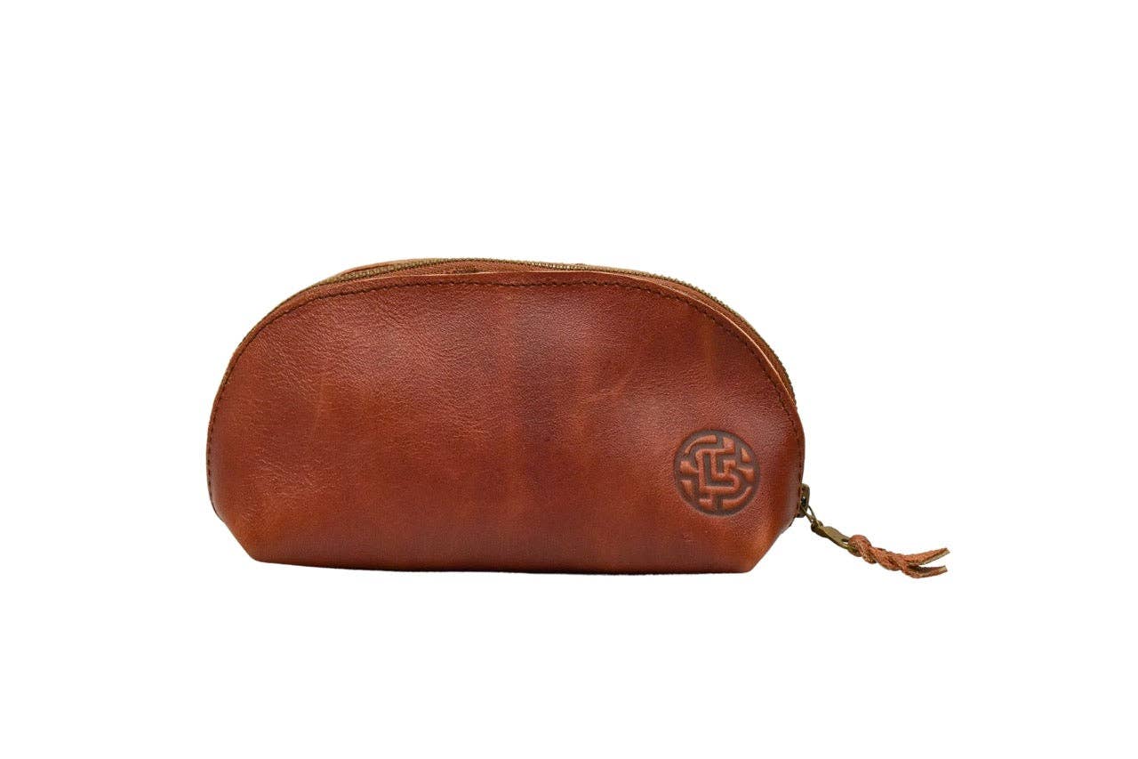 Zippered Leather Pouch