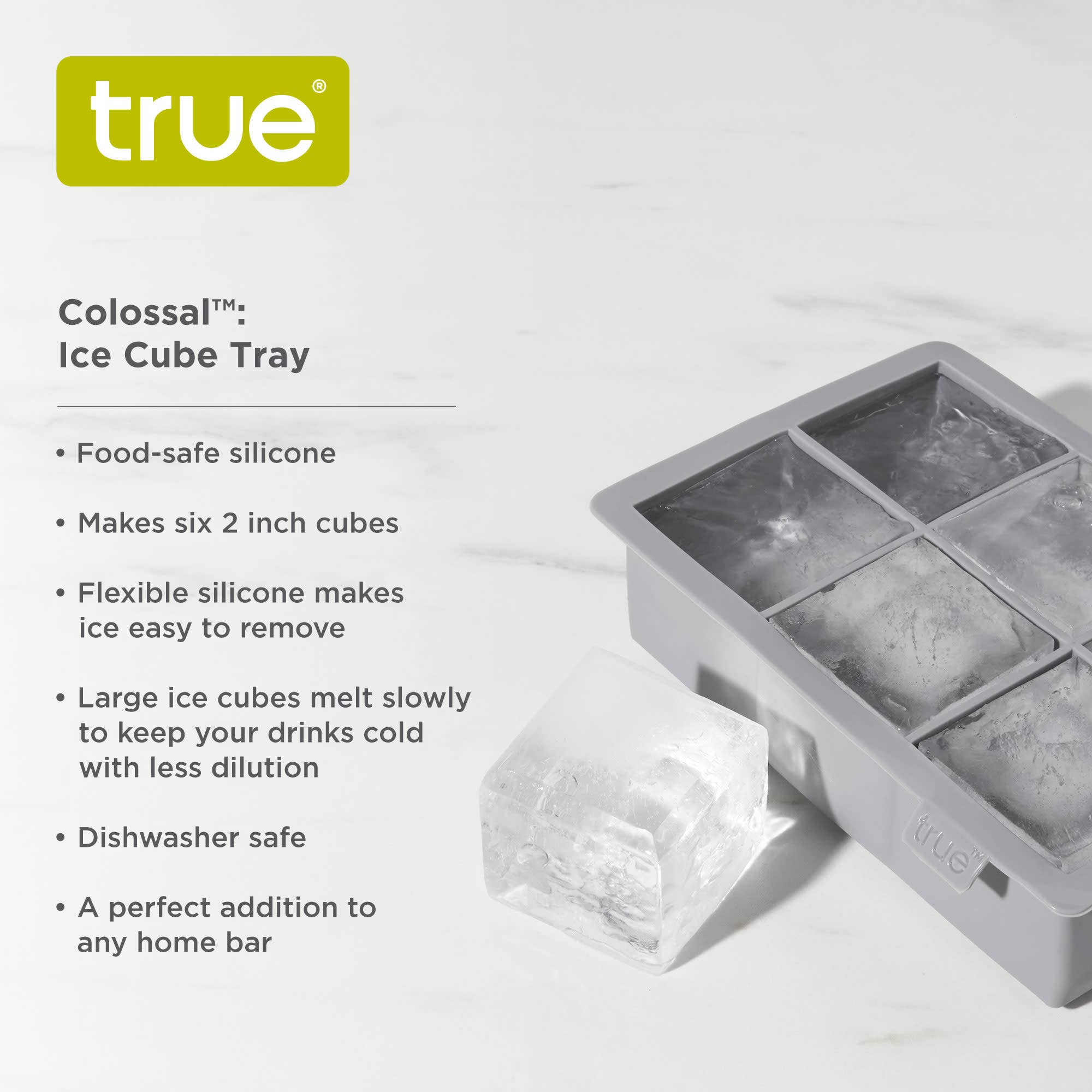 Colossal Silicone 2 inch Ice Cube Tray