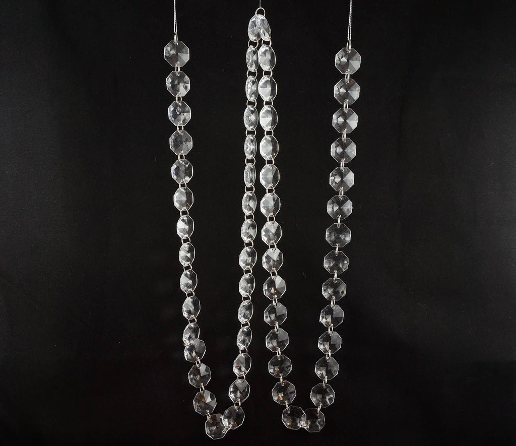 6' Acrylic Crystal Octagon Bead Garland