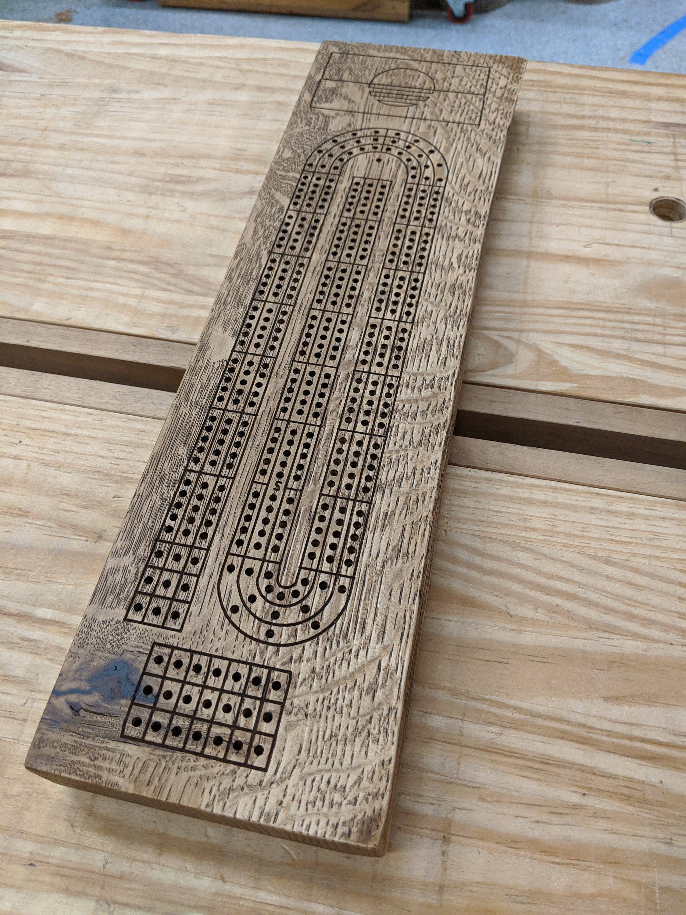 Live Edge Cribbage Board
