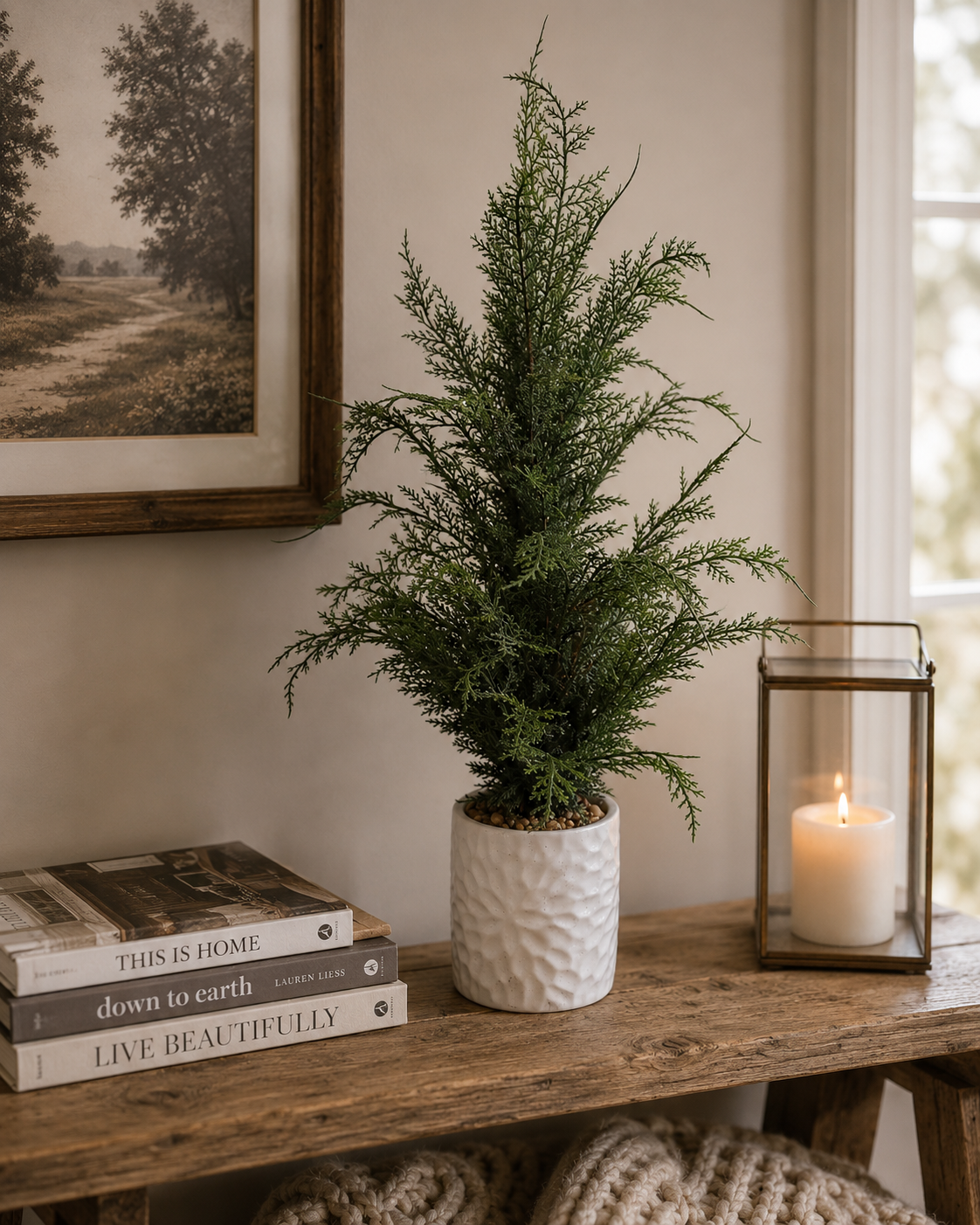 Real Touch Wild Cypress Tree Potted