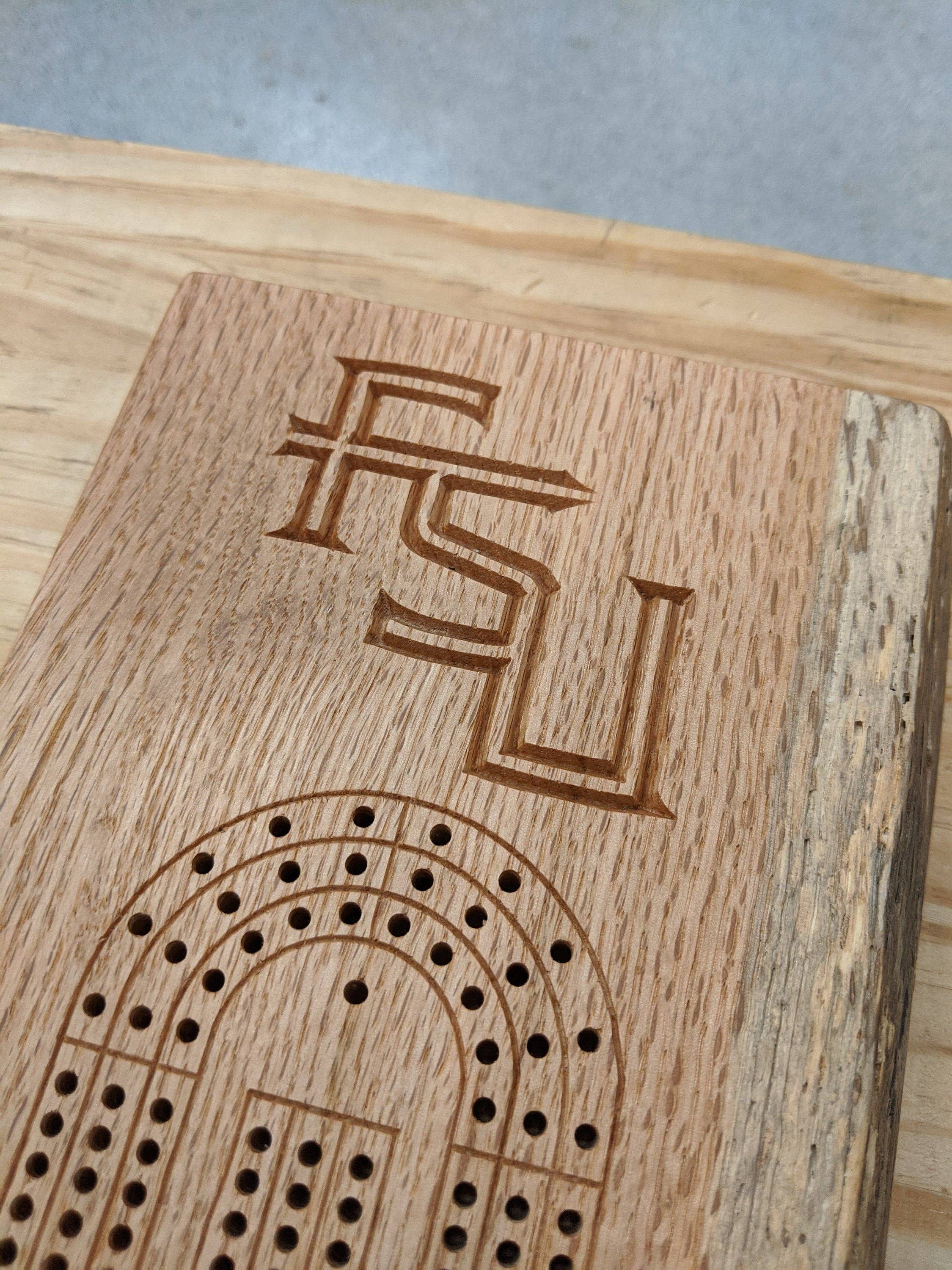 Live Edge Cribbage Board