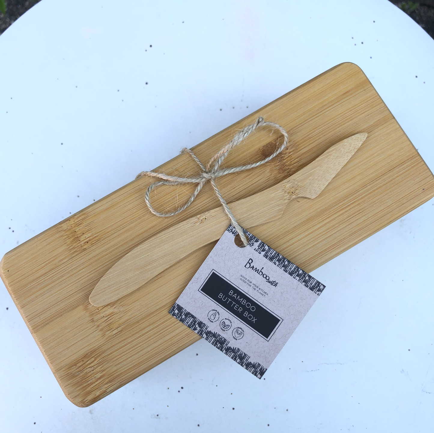 Bamboo Butter Box and Knife