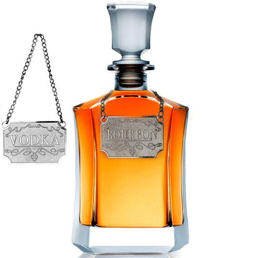 Whiskey Decanter With Label Tag