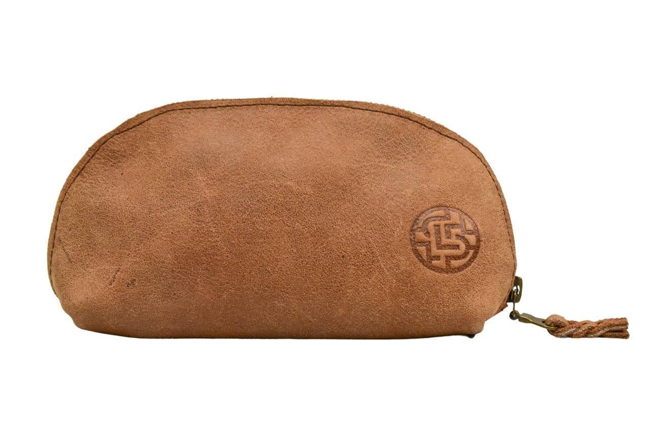 Zippered Leather Pouch