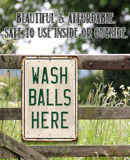 Wash Balls Here Golf Sign