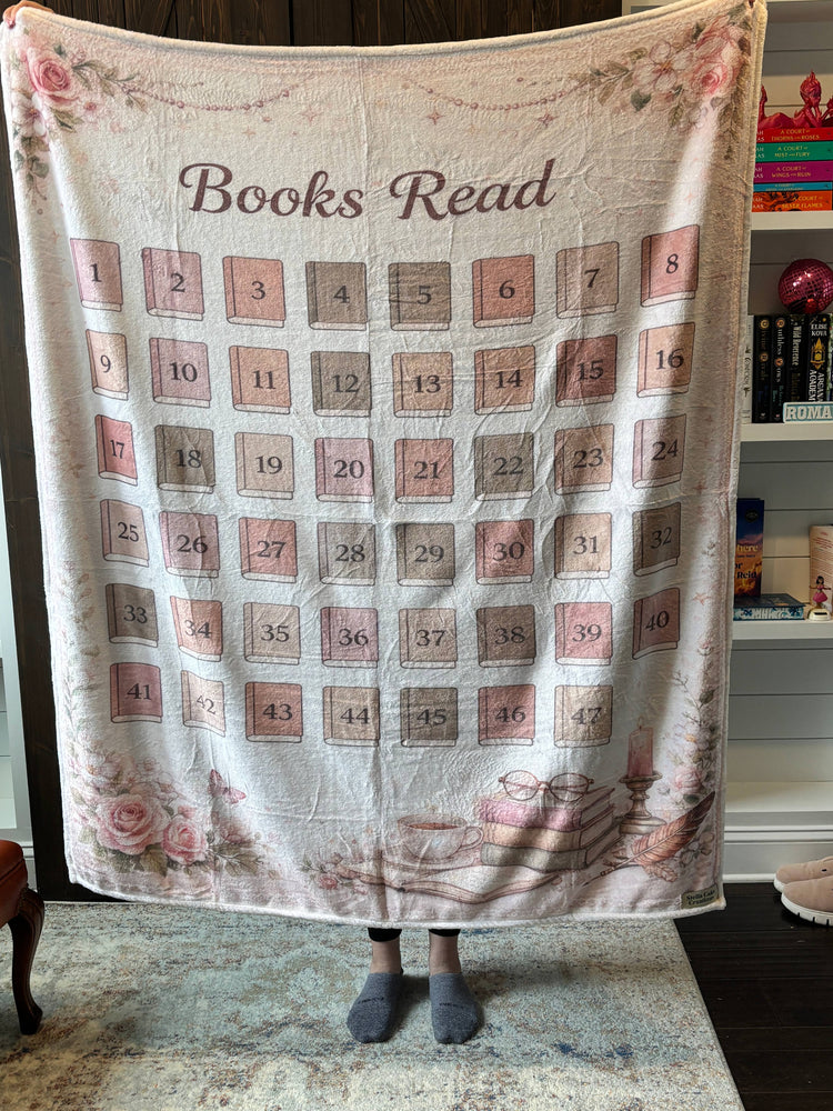 Book Counter Throw Blanket