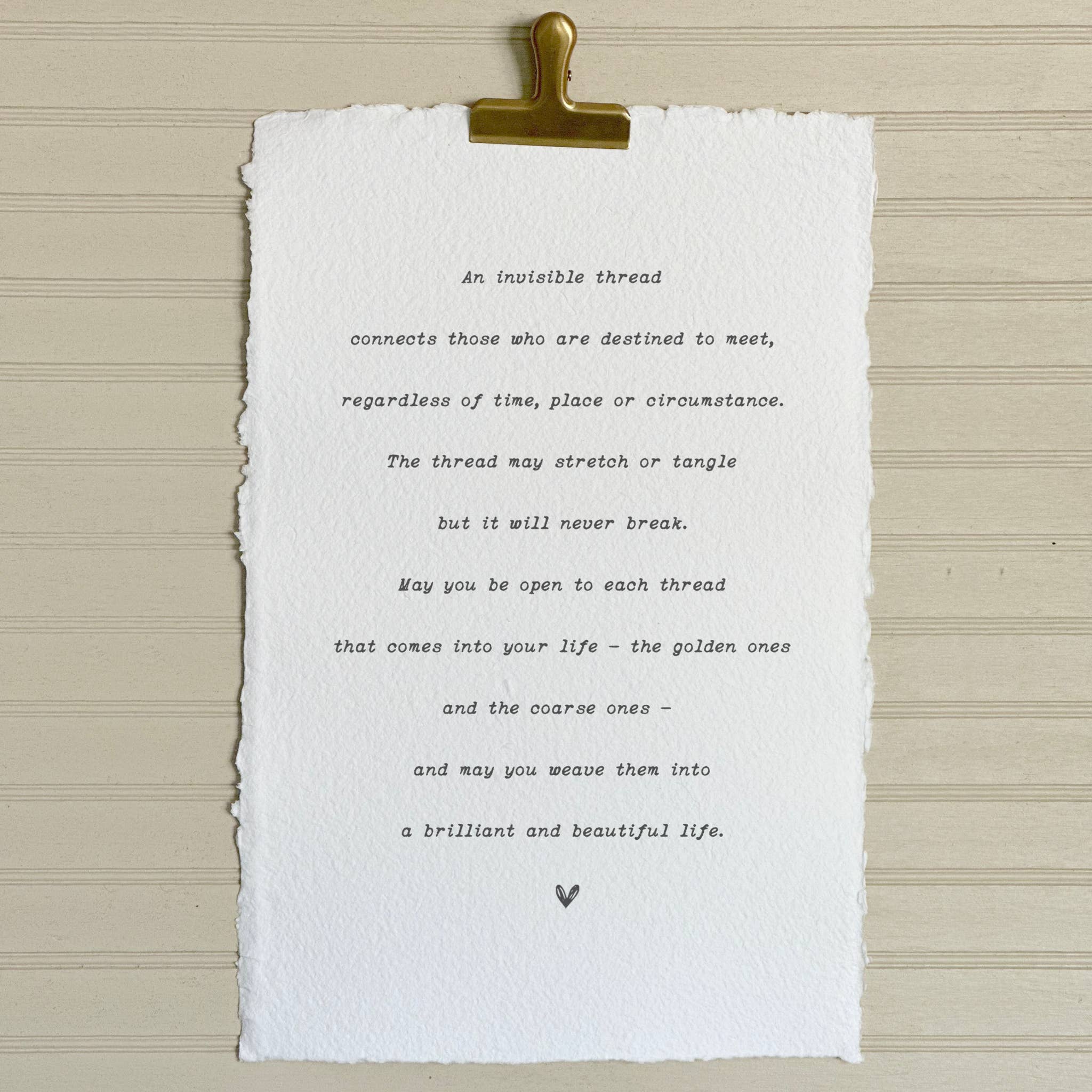 Invisible Thread Handmade Paper Print