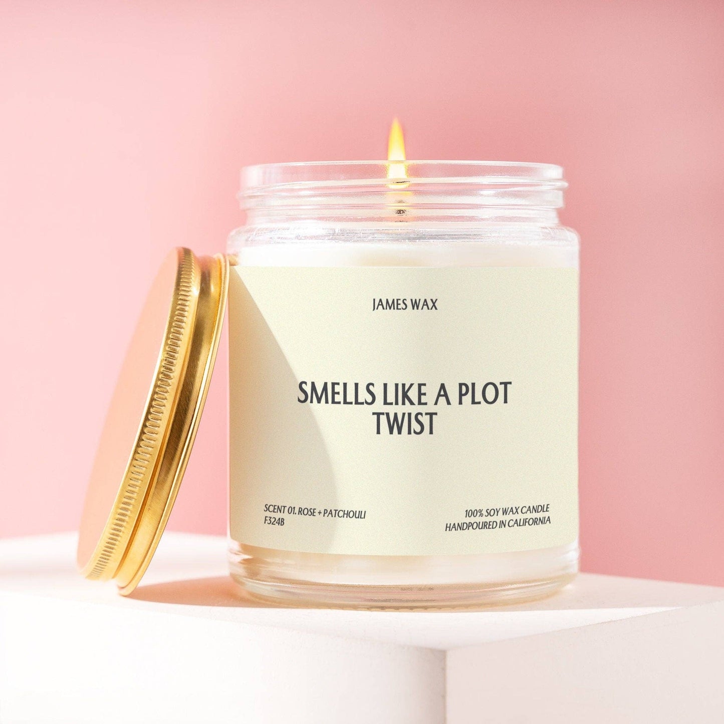 Smells Like a Plot Twist | Rose & Patchouli Candle