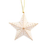 Gold & White Star Ornament