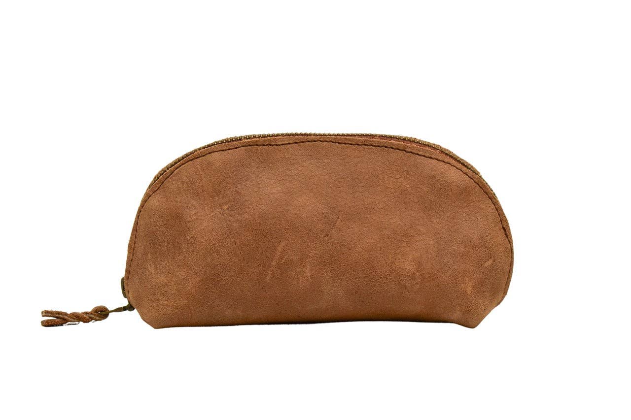 Zippered Leather Pouch