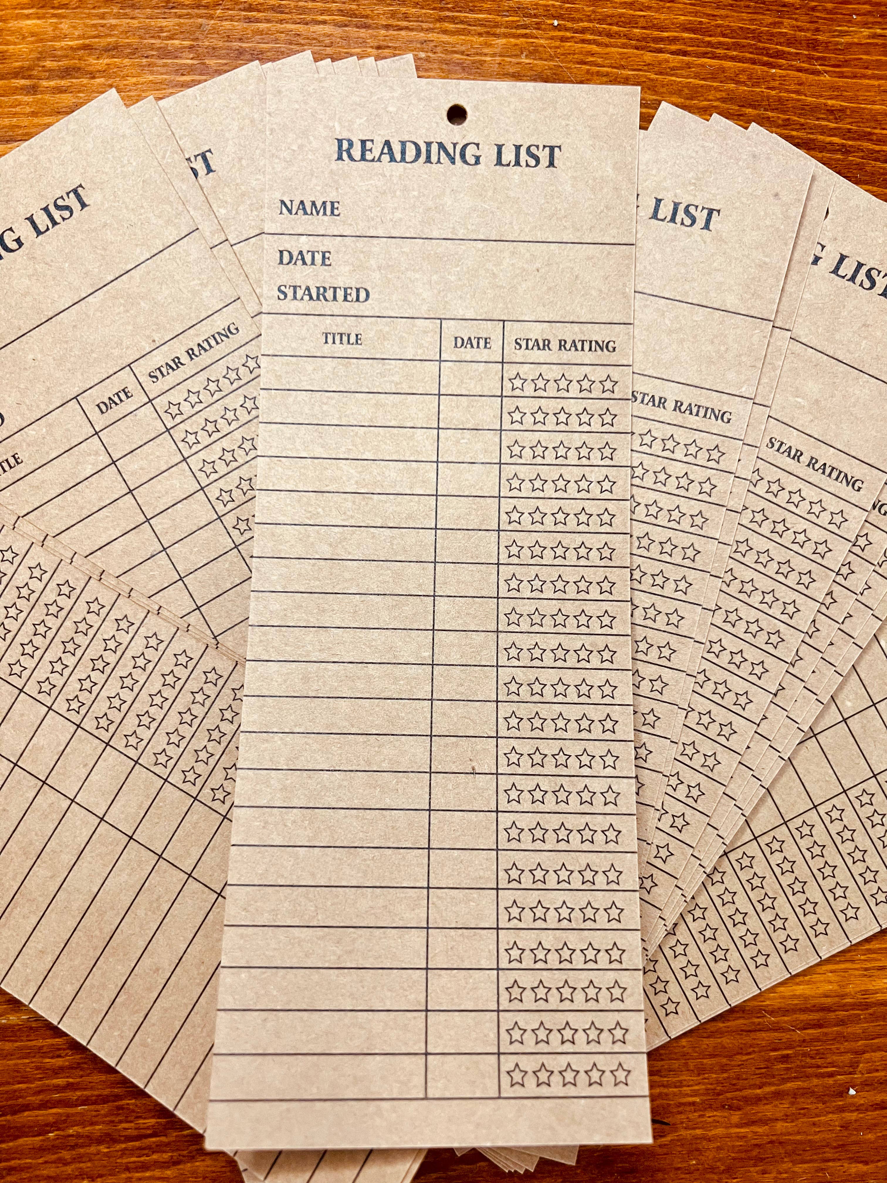 Book Reading Log Bookmark