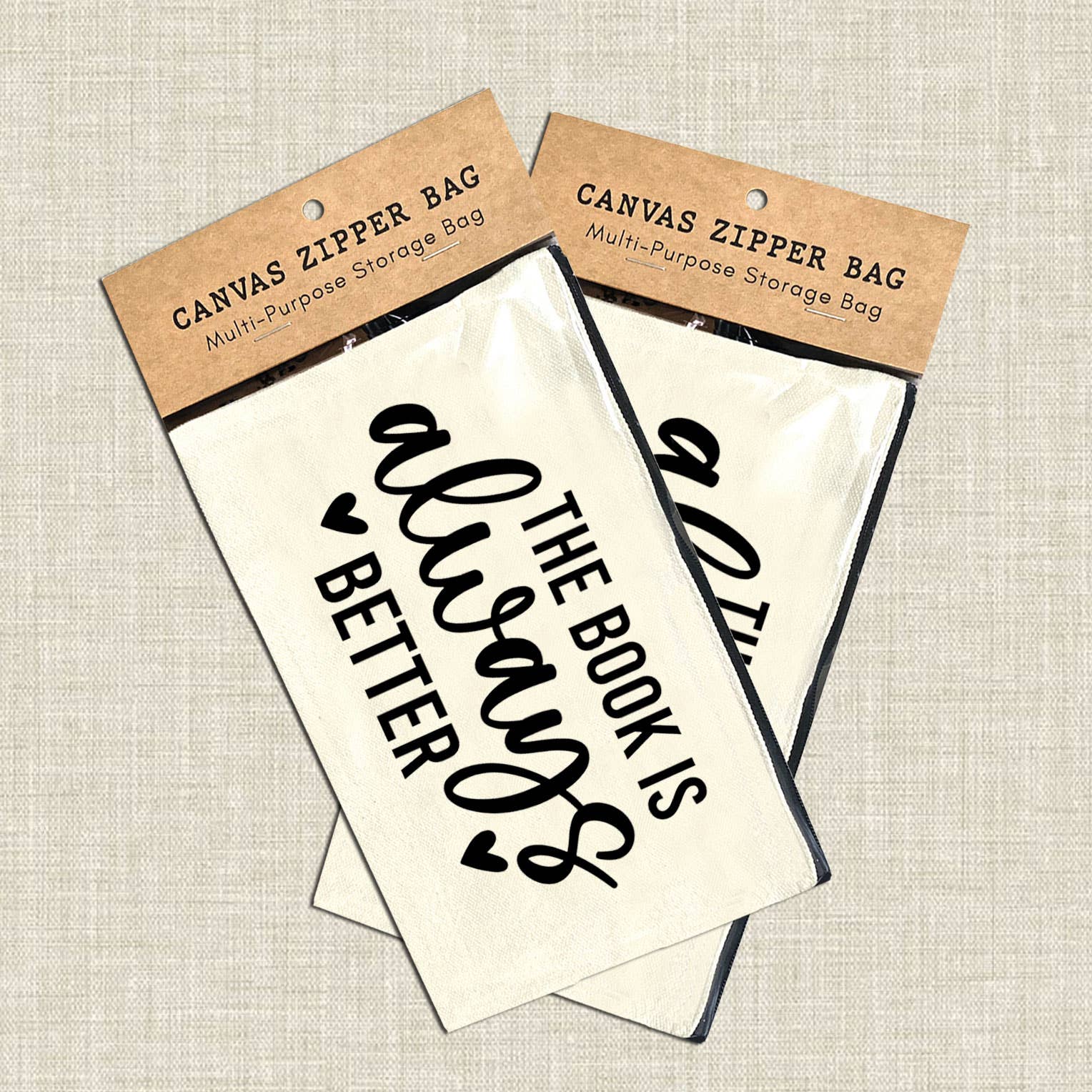 The Book Is Always Better Zipper Bag