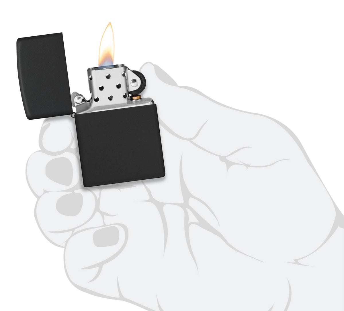 Zippo Classic Black Matte Windproof Lighter