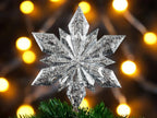 Mercury Silver Snowflake Tree Topper