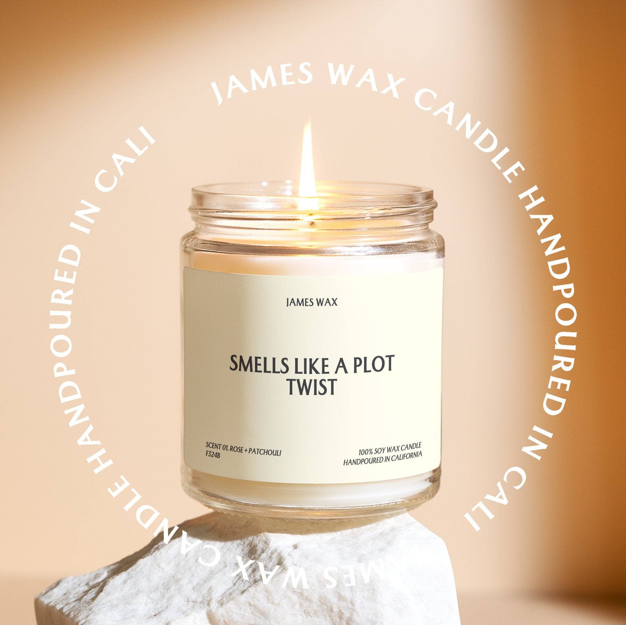 Smells Like a Plot Twist | Rose & Patchouli Candle
