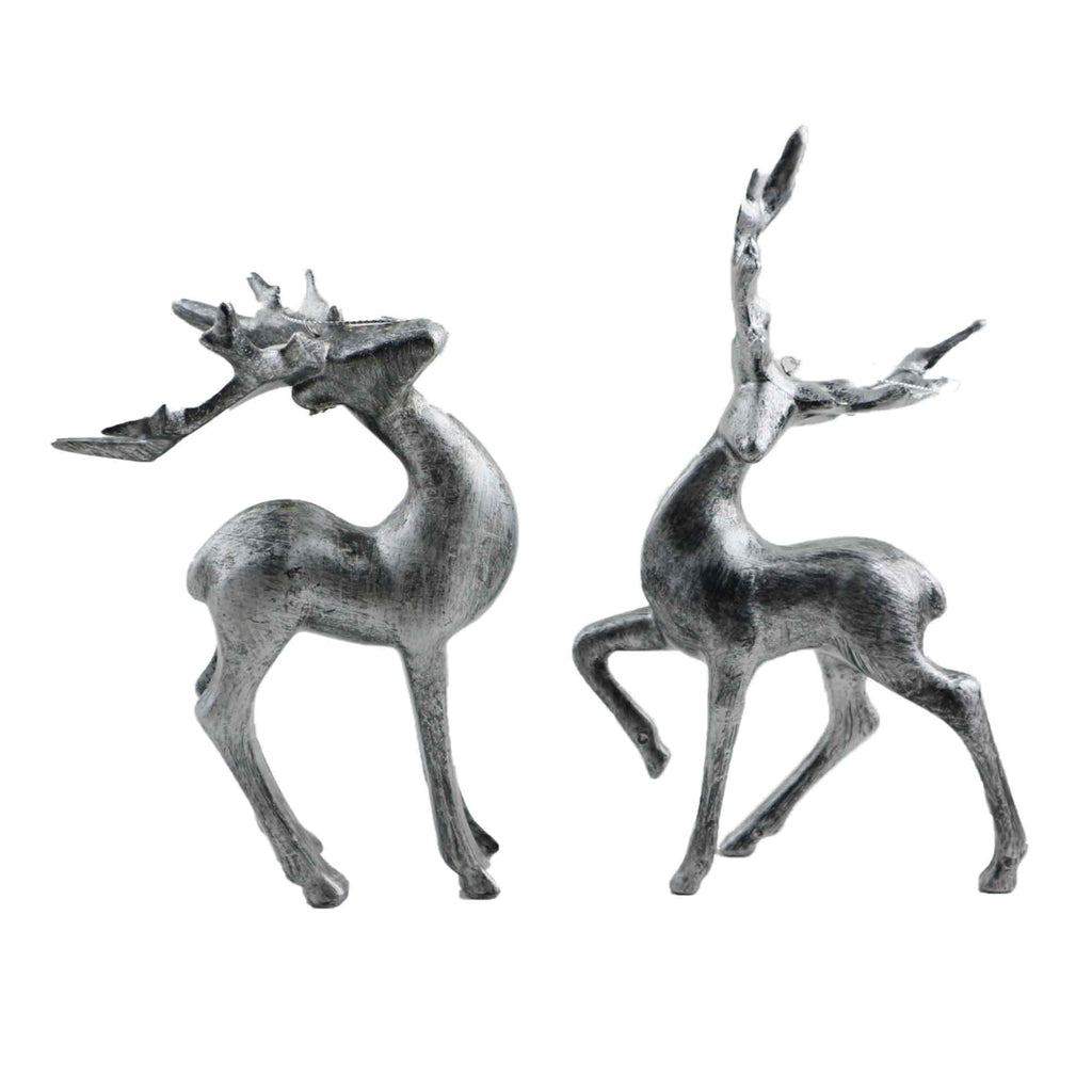 Silver Reindeer Ornament