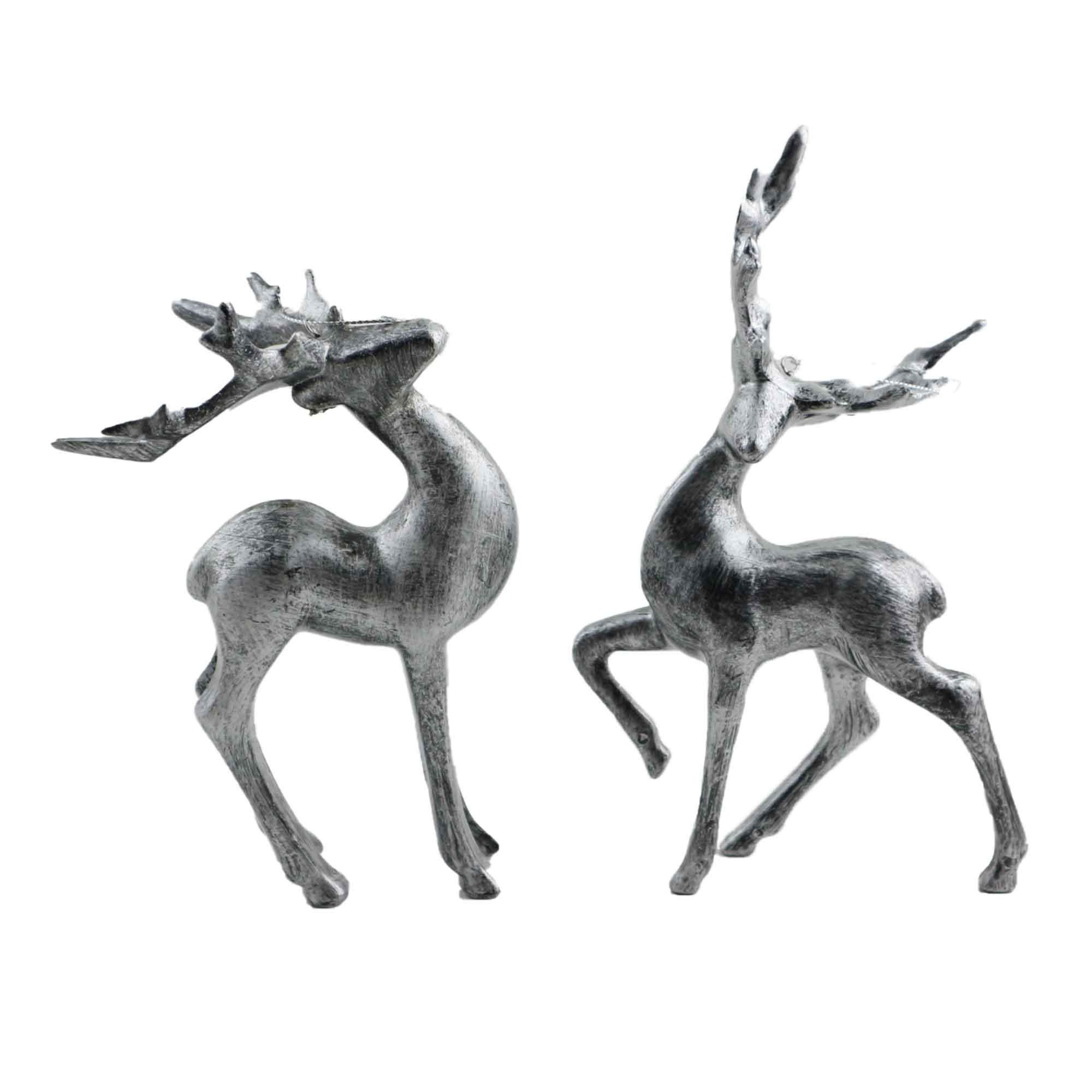 Silver Reindeer Ornament