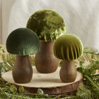 Handmade Velvet Mushrooms