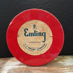 Vintage Red Emling Marshmallow Tin