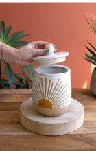Load image into Gallery viewer, Sunburst Ceramic Canister