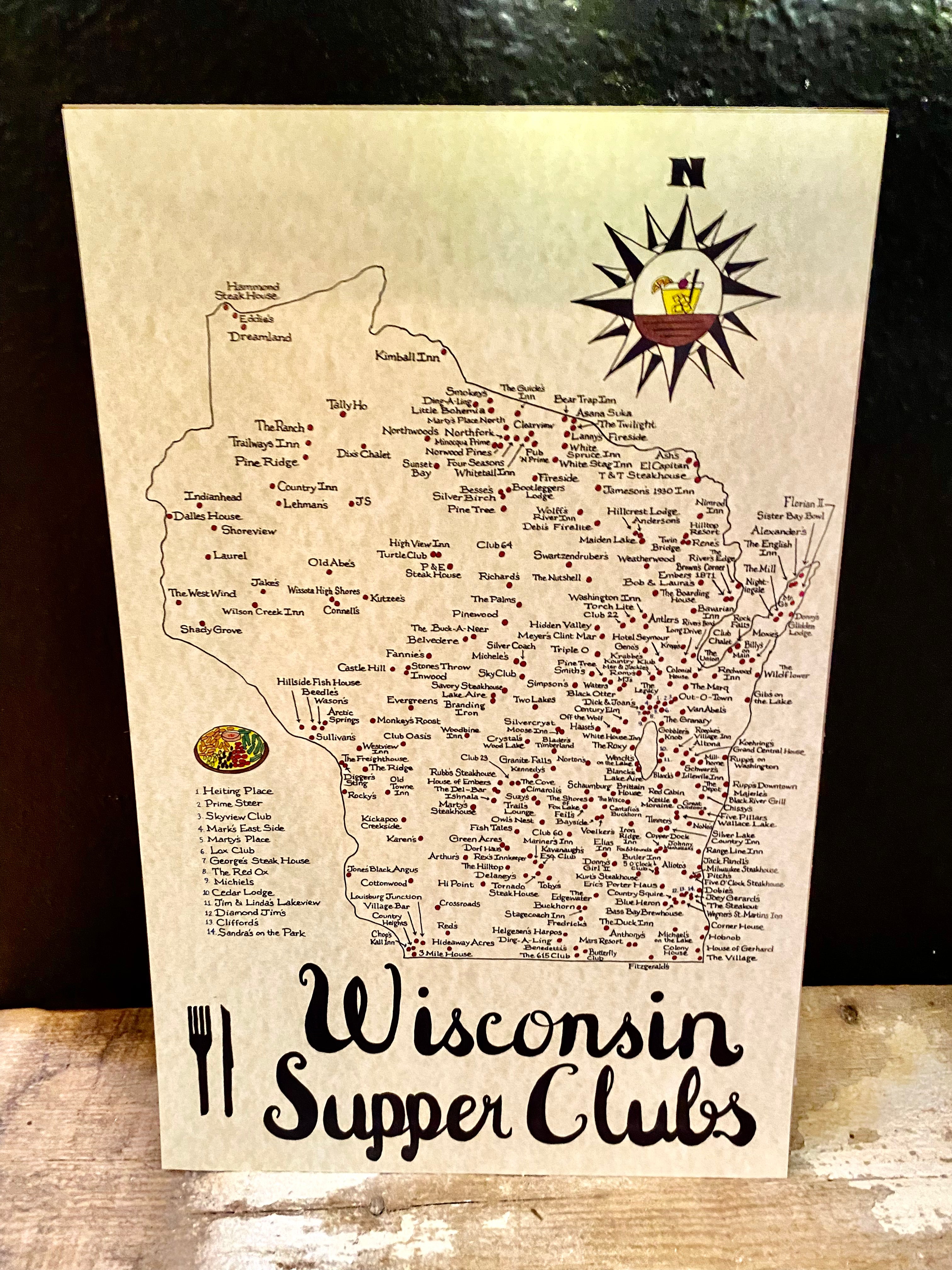 Wisconsin Supper Club Map