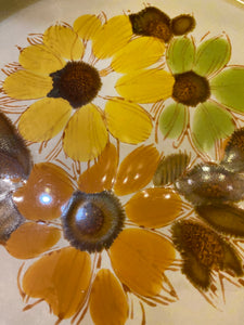 Set of Six Floral Plates