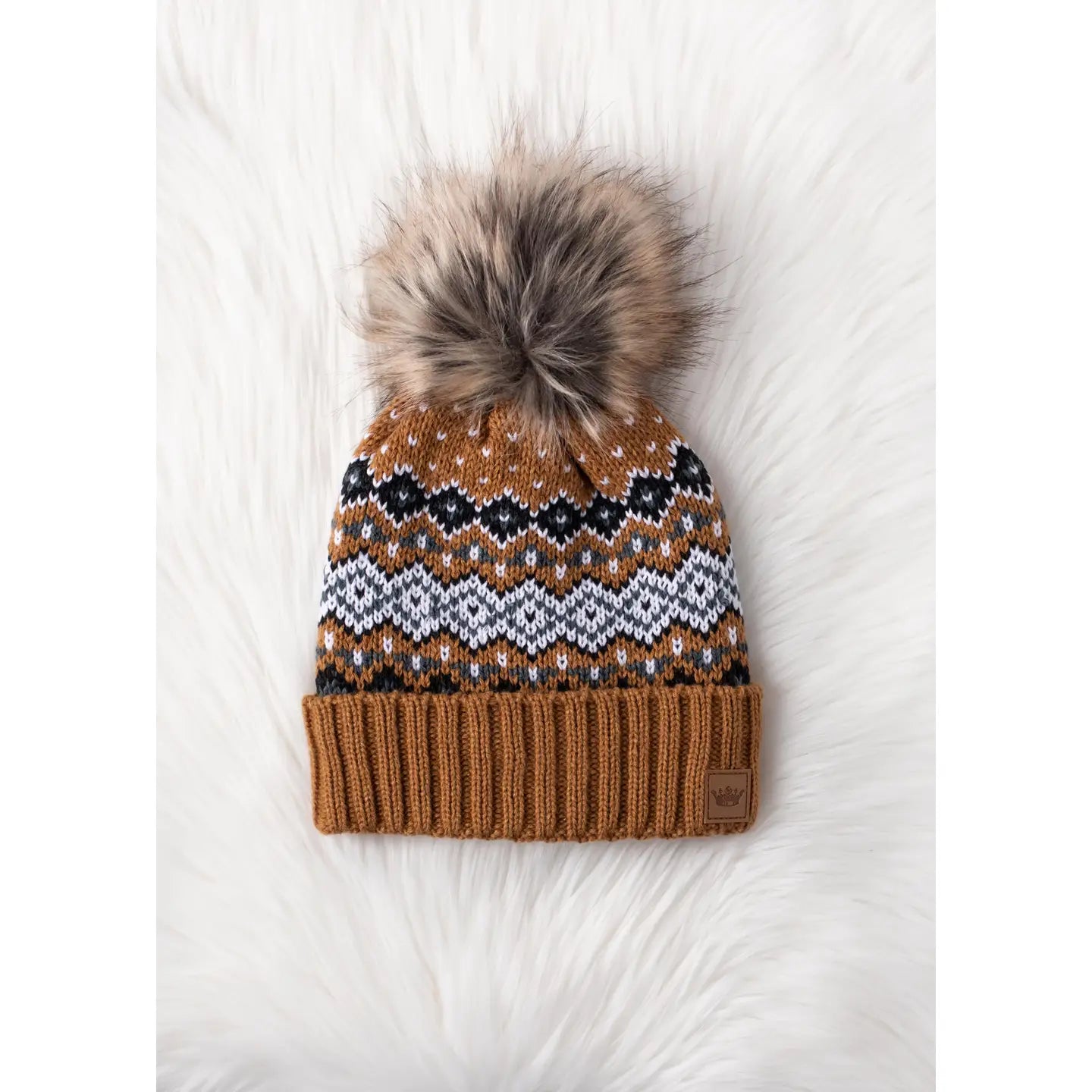 Patterned Pom Hat